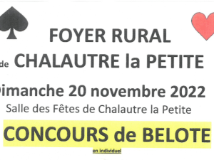 Concours belote 22 novembre 22